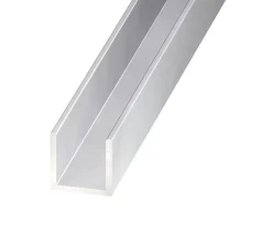 Profilé U aluminium anodisé incolore 20 x 20 x 20 mm, 2 m