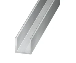 Profilé U aluminium brut 10 x 20 x 10 mm, 2 m