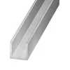 Profilé-Profilé U aluminium brut 8 x 8 x 8 mm, 2 m