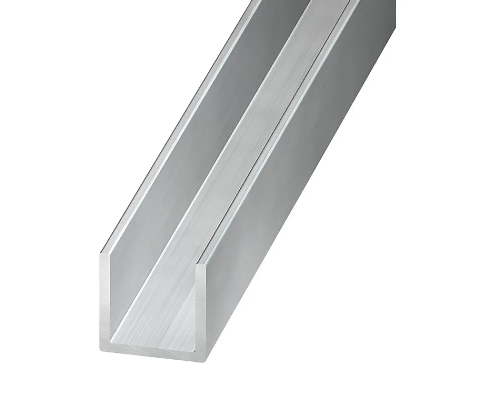 Profilé-Profilé U aluminium brut 8 x 8 x 8 mm, 2 m