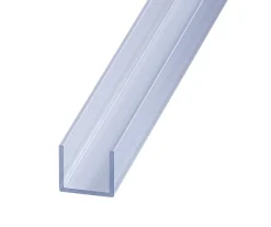 Fard Profilé-Profilé U PVC transparent 10 x 18 x 10 mm, 2 m