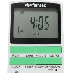 Fishtec Programmateur digital 16A 3680W - 10 programmes - Mode aléatoire - Écran LCD - Mémoire intégrée