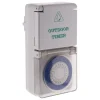 Zenitech Prise Étanche-Programmateur mécanique Schuko IP44 blanc