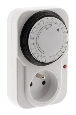 Otio Prise Étanche-2 programmateurs mécaniques + voyant 3500W