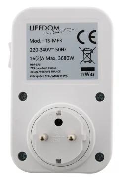 Otio Prise Étanche-2 programmateurs mécaniques + voyant 3500W