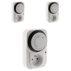 Otio Prise Étanche-3 programmateurs mécaniques + voyant 3500W