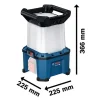 Bosch Projecteur de chantier hybride GLA 18VH-7500 7 500 lm 18V sans batterie ni chargeur 06014A5000