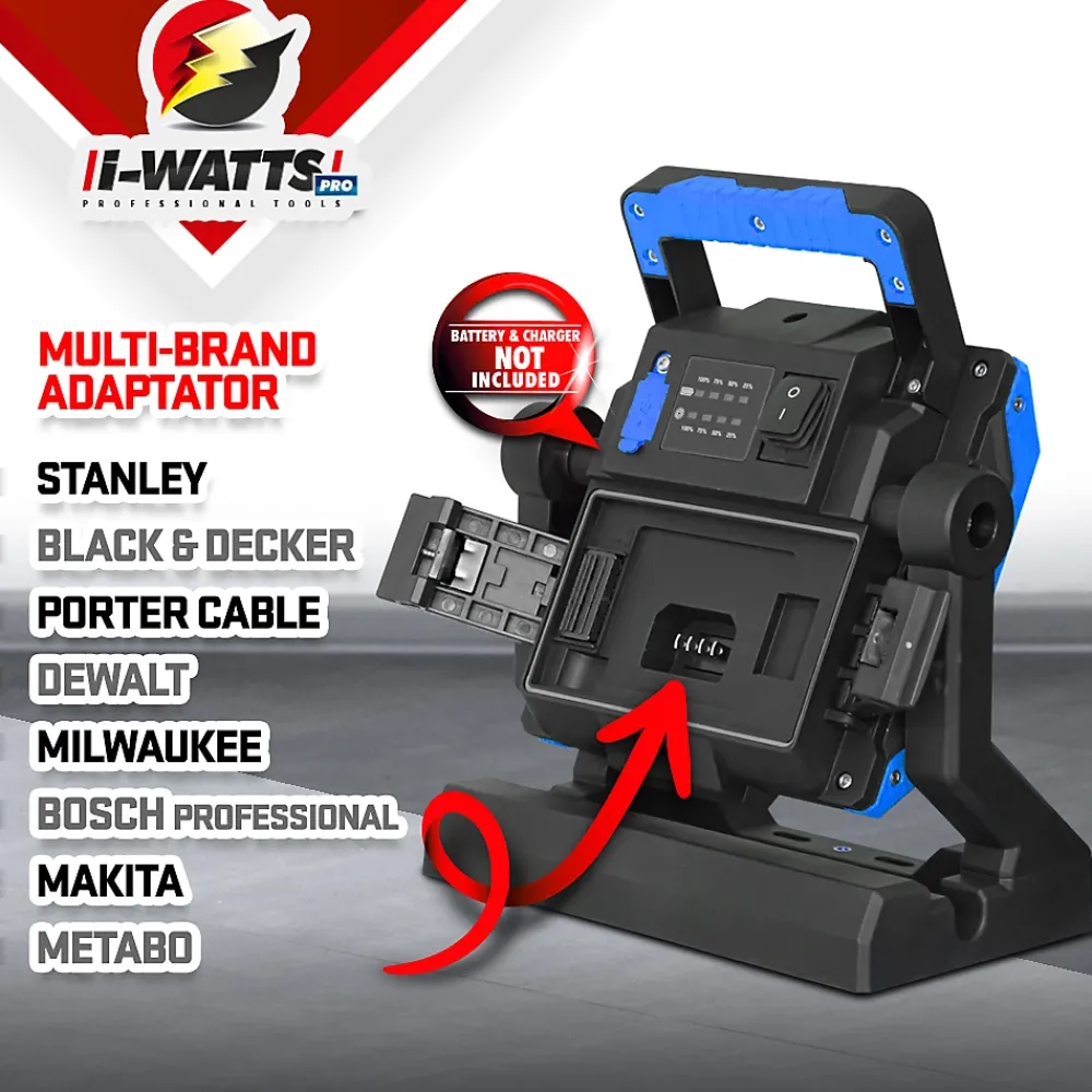 I-Watts Pro Projecteur Et Lampe De Chantier-Projecteur de chantier multi batterie 35W - livré sans batterie -