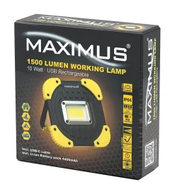 Maximus Projecteur Et Lampe De Chantier-Projecteur de chantier portatif rechargeable M-WKL-023 - 1500lm