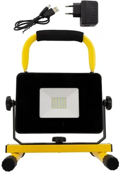 Zenitech Projecteur LED rechargeable de chantier 20W -