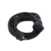 Chacon Rallonge Électrique-Prolongateur HO7RN-F 3 x 1,5mm² - 5m - noir -