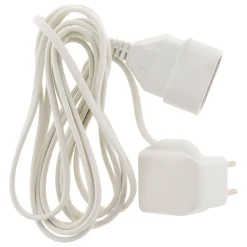 Zenitech Prolongateur HO3VVH2-F 2x0,75mm² 6A 3m avec prise gigogne - Blanc -