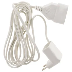 Zenitech Prolongateur HO3VVH2-F 2x0,75mm² 6A 3m avec prise gigogne - Blanc -