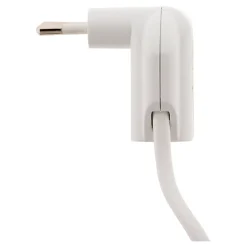 Zenitech Prolongateur HO3VVH2-F 2x0,75mm² 6A 3m avec prise gigogne - Blanc -