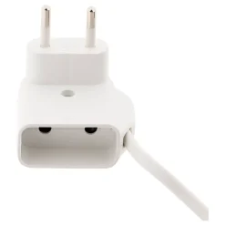 Zenitech Prolongateur HO3VVH2-F 2x0,75mm² 6A 3m avec prise gigogne - Blanc -