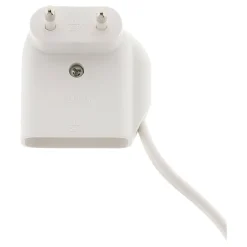 Zenitech Prolongateur HO3VVH2-F 2x0,75mm² 6A 3m avec prise gigogne - Blanc -