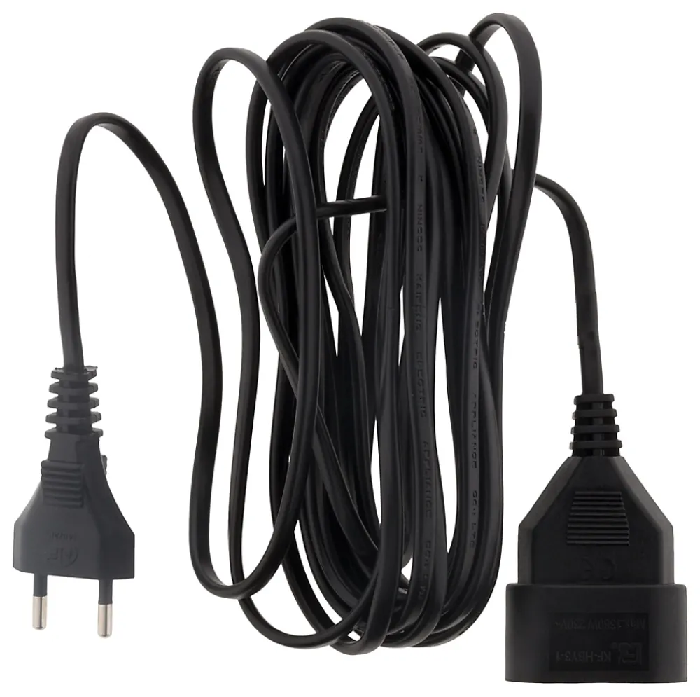 Zenitech Rallonge Électrique-Prolongateur H03VVH2F 6A 3m - Noir -