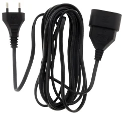 Zenitech Rallonge Électrique-Prolongateur H03VVH2F 6A 3m - Noir -