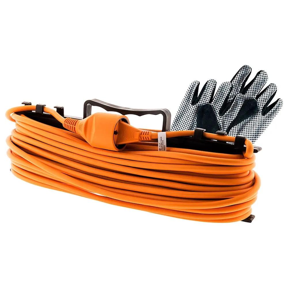 Zenitech Rallonge Électrique-Prolongateur jardin 2x1,5mm² 25m - Orange -