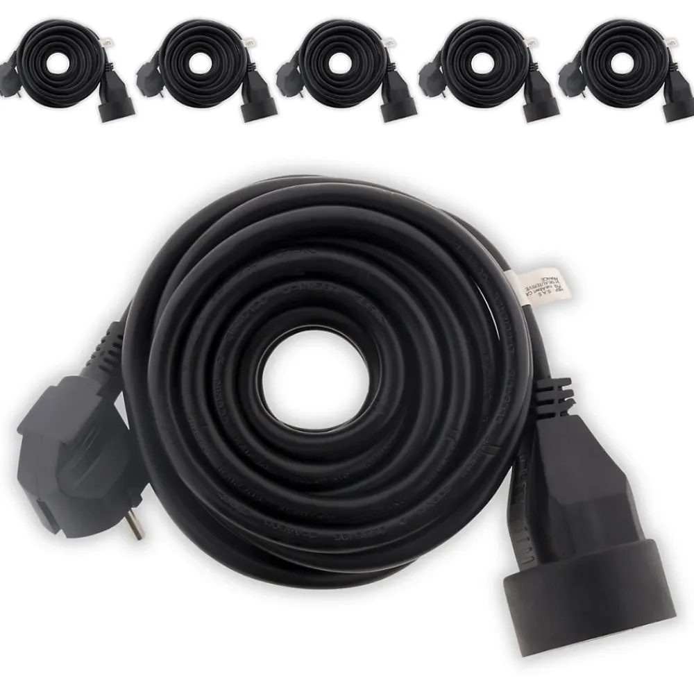 Zenitech Rallonge Électrique-6 prolongateurs 16A 2P+T noir 10m