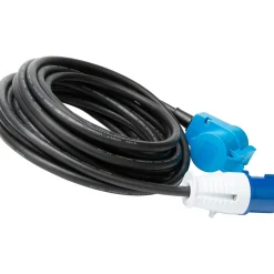 Protec Rallonge Électrique-Prolongateur Schuko CEE P17 10m IP44 - Noir/Bleu -