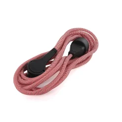 Chacon Prolongateur Schuko fiche plate 3m rouge/blanc