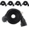 Zenitech Rallonge Électrique-5 prolongateurs HO5vv-F 3G1,5mm² -