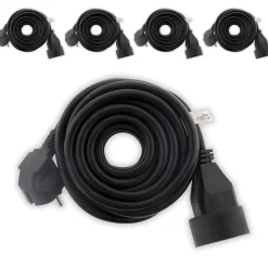 Zenitech Rallonge Électrique-5 prolongateurs HO5vv-F 3G1,5mm² -