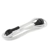 Chacon Prolongateur text. fiche plate 3m blanc/noir