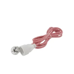 Chacon Rallonge Électrique-Prolongateur text. fiche plate 5m rouge/blanc