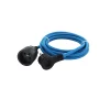 Chacon Prolongateur text. fiche plate 3m bleu clair/noir
