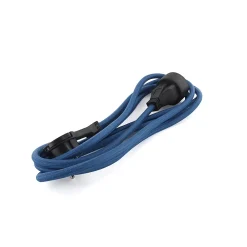 Chacon Prolongateur text. fiche plate 3m bleu clair/noir