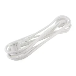 Chacon Prolongateur textile fiche plate 3m - blanc -