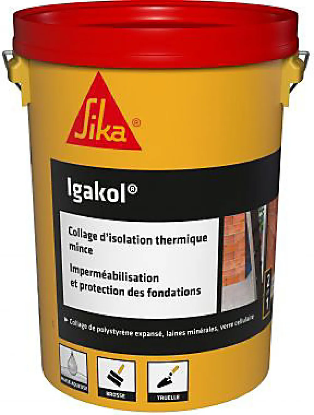 Sika Etanchéité Des Fondations-Pâte bitumineuse Igakol 25 kg noir