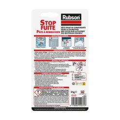 Rubson Mastic, Cartouche Joint Et Silicone-Pâte à reboucher Salle de bain Saine Stop fuite 64g