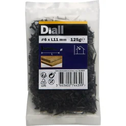 Diall Punaises en acier noirci 6x11 - 125g