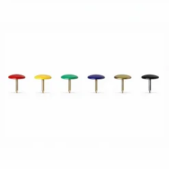 Diall Clou À Tête Ronde-100 punaises multicolores à tête ronde et plate