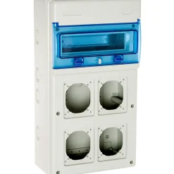 Solera 1311pv4 Coffret étanche Ip65 Pour 4 Prises électriques à Composer - 11 Modules - Indubox