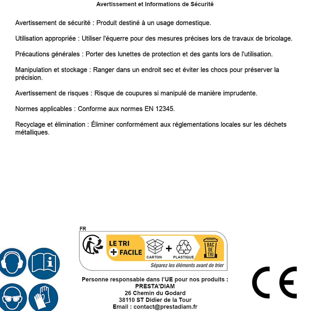 Silverline Equerre De Fixation-Équerre d'Ingénieur 250 mm - Précision et Robustesse - Outil Indispensable pour Bricoleurs -