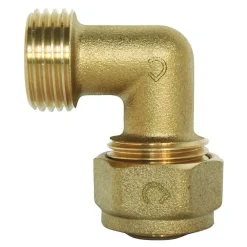 Somatherm Raccord à compression - Coude mâle - PER 10x12 - Fixation à visser