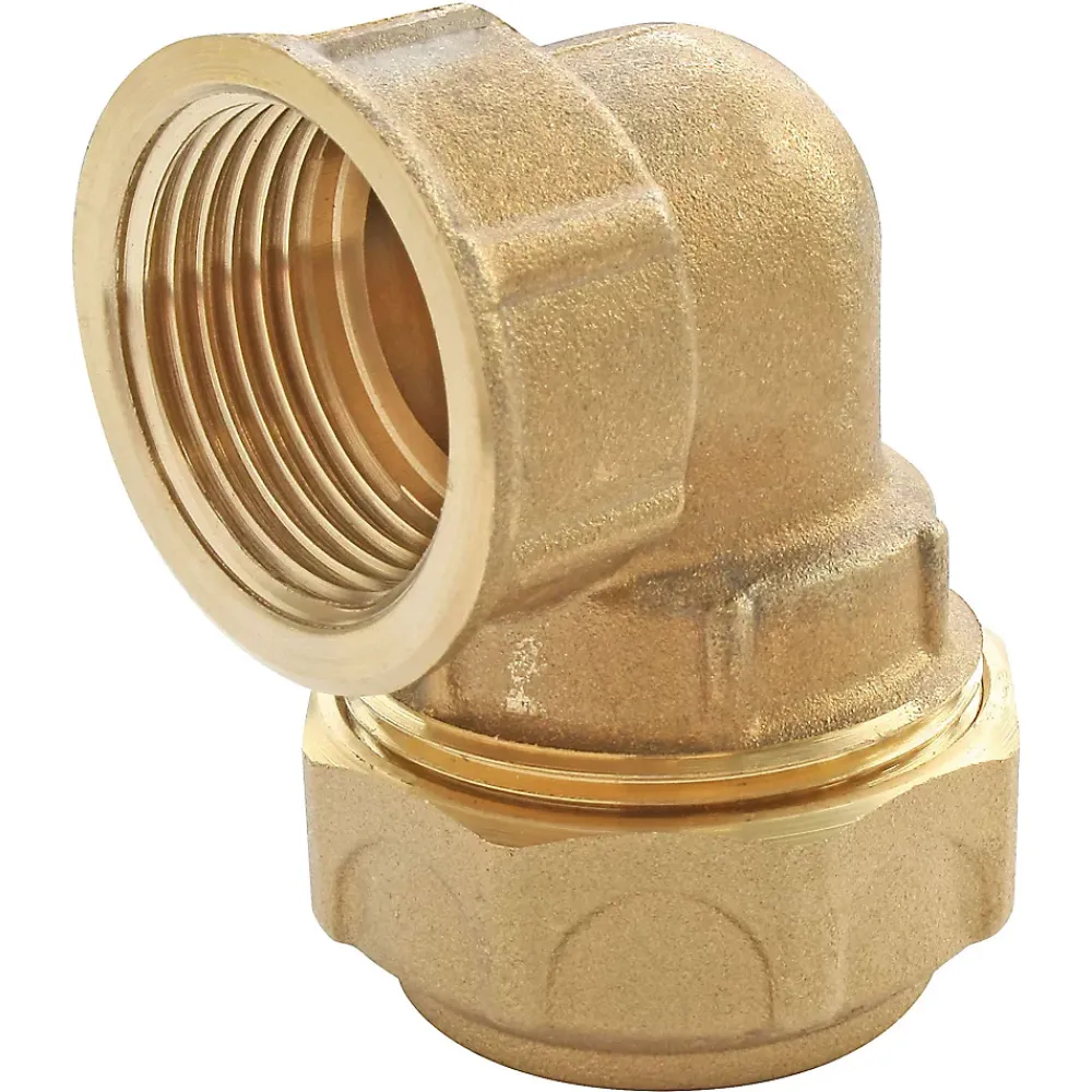 Somatherm for you Raccord coudé laiton droit pour PE Ø20 - Femelle 15/21 (1/2")