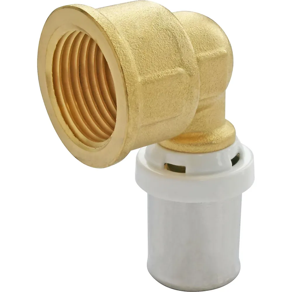 Somatherm for you Raccord coudé à sertir pour tube Multicouche Ø20 - coude femelle 15/21 (1/2")