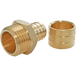 Somatherm for you Tube Et Raccord Per-Raccord droit à glissement pour tube PER Ø16 - droit mâle 12/17 (3/8"), lot de 2
