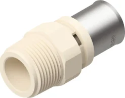 Somatherm for you Tube Et Raccord Multicouche-Raccord droit PPSU à sertir multicouche Ø20 mâle 15/21