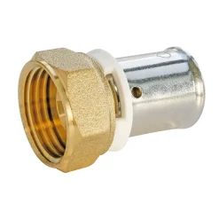 Somatherm for you Tube Et Raccord Per-Raccord droit à sertir pour tube PER Ø16 - droit ecrou tournant 15/21 (1/2")