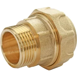 Somatherm for you Raccord laiton droit pour PE Ø25 - Mâle 15/21 (1/2")