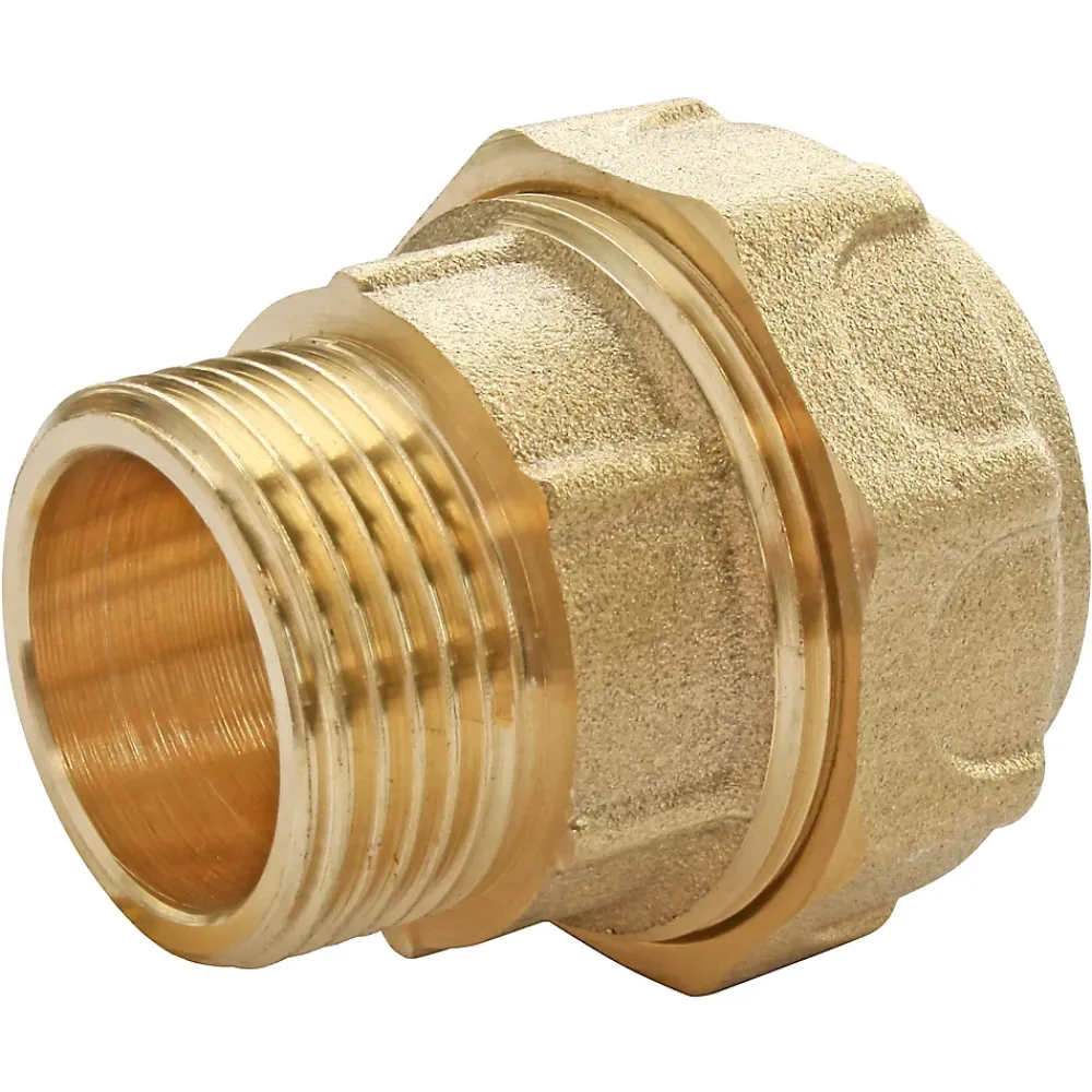 Somatherm for you Raccord laiton droit pour PE Ø25 - Mâle 15/21 (1/2")