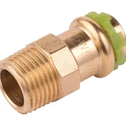 Aalberts Ips Raccord laiton droit à sertir - M 3/4' - Diamètre 16 mm - Aalberts Integrated Piping Systems