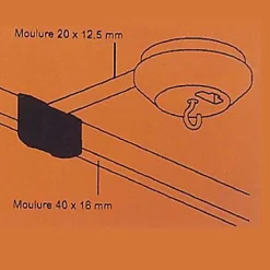 Legrand Raccord mur-plafond pour moulure 40 x 16 mm