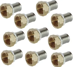 Somatherm for you Raccord PER à sertir DN 16 1/2'' avec écrou tournant 10 pièces